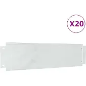 vidaXL Rasenkanten 20 stk. 100 x 25 x 0,07 cm Verzinkter Stahl Silber