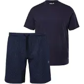 Men Plus Langer Schlafanzug in navy blau | Gr.: 8XL