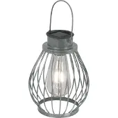Naeve LED Solarleuchte "Balubo" LED-Modul Warmweiß Solar, incl. Schiebeschalter, Lichtfarbe: warmweiß, Farbe: silber