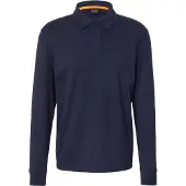 BOSS für Herren. 50527525 Interlock-Poloshirt navy (3XL), Lässig, Baumwolle, Langarm, Marine