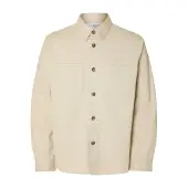 SELECTED MEN Herren Overshirts Slhtravis Twill Overshirt Ls Noos - Beige - Größe XXL
