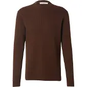 Selected Herren Pullover & Cardigans Slhdane Ls Knit Structure Crew Neck Noos - Bruin - Größe L