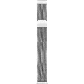 Hirsch 30161434-2-22 Milanaise-Armband für Uhren 22 mm Silberfarben