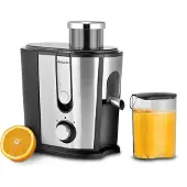 Brabantia BBEK1123, Zentrifugal-Entsafter, Edelstahl, 16000 RPM, 1 l, 0,35 l, 7,5 cm