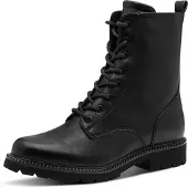 Bonprix Schnürstiefelette , Damen, Gr. 39, Synthetik Textil, schwarz, Lederimitat, unifarben, Basic, Schuhe Schnürstiefelette, Schnürstiefelette mit Reißverschluss, Stiefelette für Damen