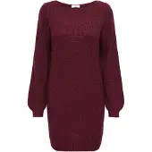 JDY Kleid "Whitney" in Bordeaux - XL