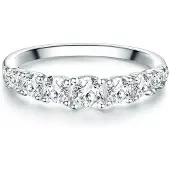 Trilani Ring - Sterling Silber Ring Zirkonia - Gr. 61 - in Silber - für Damen