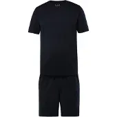 JP 1880 Langer Schlafanzug in klassisch Schwarz | Gr.: 5XL
