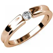 MYC Paris Einfacher Ring - Roségold und Kristall