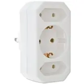 Hapena Euro-Adapter SES weiss 439112xEuro und 1xSchukosteckdose