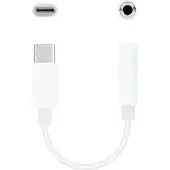 Nanocable 10.24.1205-W, 3.5mm, Weiblich, USB Typ-C, Männlich, 0,11 m, Weiß
