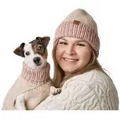 Hunter - Dogcoat Odense 25 + hat, beige/rose - (203532)