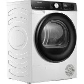 Hisense 3S Freistehender Wäschetrockner mit Wärmepumpe, 8 kg, Freistehend, Frontlader, Wärmepumpe, Weiß, Drehregler, Berührung, Links/Rechts