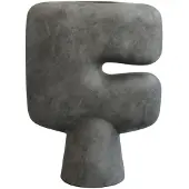 101 Copenhagen Tribal Vase Big Dunkelheit Grau - , Grau, Keramik