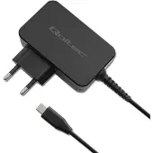 Qoltec 52386 GaN POWER PRO Ladegerät | 1xUSB-C | 65W | 5-20V | 3-3 25A | Schwarz