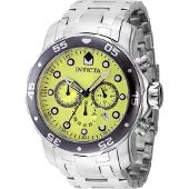 Invicta Pro Diver - Scuba 47561 Herren uhr - Wasserdicht - Analog - Quarzuhrwerk - Edelstahl mit Gelbes zifferblat - 48mm