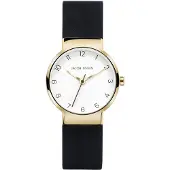 Jacob Jensen 196 Damen-Armbanduhr Titan Quarz Goldfarben