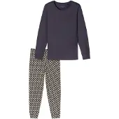 Schiesser Pyjama in Anthrazit - 36