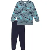 Schiesser Pyjama Jungen Jersey grün bedruckt, 92 740644-0003-00920