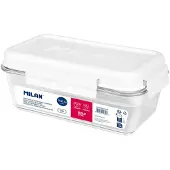 Milan Nata 624 white rectangular airtight tritan lunch box 1.2 l
