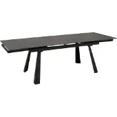 Mendler Esszimmertisch MCW-O59, Esstisch Ausziehtisch, Sinterstein Metall ausziehbar 160-242x91cm Marmor-Optik grau