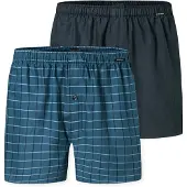 Schiesser Herren Web-Boxershorts, 2er Pack - Webware, Unterhose, Baumwolle
