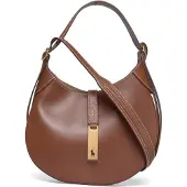 Ralph Lauren für Damen. 428944017009 Schultertasche Polo ID Leder klein (OSFA), Braun, Lässig