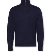 Calvin Klein Herren Pullover & Cardigans Ls 100% Merino Qz 14gg - Donkerblauw - Größe L