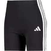 Adidas Trainingstights "ESSENTIALS 3-STREIFEN HIGH WAISTED KURZE LEGGINGS" kurze Leggings, mittelhoher Bund, flacher, elastischer Bund