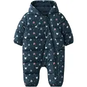 Name it Steppoverall mit Kapuze Schleifen, blau | mehrfarbig, 50