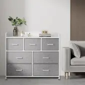 Songmics Kommode, Schrank, 7 Stoffschubladen mit Griffen LTSB35523L10
