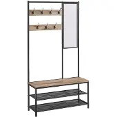 Vasagle Garderobenständer Dacey in Kamelbraun - (B)98.1 x (H)180.1 x (T)35.1 cm | Gr.: onesize