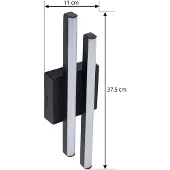 LINDBY LED Aussenwandleuchte Abelia , schwarz, Aluminium, Modern, LED Wandleuchte außen