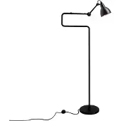 DCW éditions Lampe Gras 411 Stehleuchte, schwarz/schwarz/kupfer - , Schwarz, für Wohnzimmer, Metall
