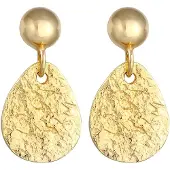 Elli Ohrringe Ohrhänger Plättchen Tropfen Vintage 925 Silber Elli Gold