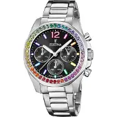 Festina F20606/3 Chronograph Uhr Damenuhr Edelstahl Chrono silber