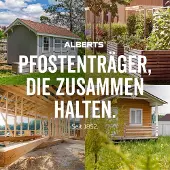 Alberts 4xH-Anker Pfostenträger Carport Pfostenschuh H-Träger 800 mm