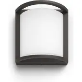 Philips myGarden Samondra Wandleuchte, 12W, Wandbeleuchtung für den Außenbereich, Anthrazit, Metall, Terrasse, Garten, II, Modern