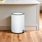 Songmics Kosmetikeimer 3 Liter, kleiner Mülleimer mit Deckel, Softclose LTBB3511WT