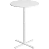 Vasagle Bartisch rund 60 x 60 x 104,5 cm schneeweiß LBT361W01