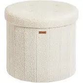 Hobby Hall Runder Sitzhocker mit Stauraum und abnehmbarem Deckel LSF606W01