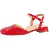 Paul green Leder-Slingballerinas in Rot - 38