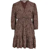 Apricot Minikleid Damen Viskose rot gemustert, 40 812053-0001-00400