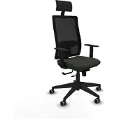 Piqueras Y Crespo Bürostuhl mit Kopfstütze 1D066G1 Schwarz