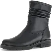 Gabor Stiefelette , Damen, Gr. 36, wärmend, schwarz, Kalbsleder, unifarben, Schuhe Stiefelette, Blockabsatz, Herbstboots mit zweckmäßigem Innenreißverschluss