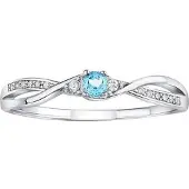 Silvego Silver Ring With Blue Topaz And Brilliance Zirconia Jjjr1100ts