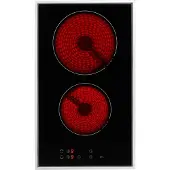 Amica KMC 13381 E, Schwarz, Integriert, 30 cm, Keramik, Glaskeramik, 2 Zone(n)