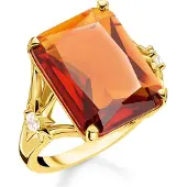 Thomas Sabo Ring Stein Orange gross mit Stern