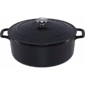 CHASSEUR PUC472801, Auflaufform, Rund, Eisenguss, 8 Person(en), Keramik, Halogen, Gas, Induktion, Schwarz