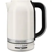 KitchenAid 5KEK1701EPL, 1,7 l, 2400 W, Schwarz, Edelstahl, Weiß, Metall, Kunststoff, Edelstahl, Regelbare Temperatur, Wasserstandsanzeige